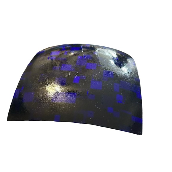 Stunning, colorful handcrafted fused art glass decorative plate fruit bowl. - Picture 8 of 9